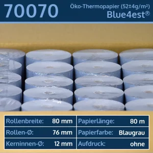 40 Thermorollen 80 80 12 blanko | Blue4est Öko-Thermorollen