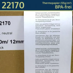 Rückseitentext | Thermorollen 80 80 12 | BPA-frei