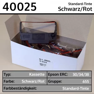 Farbbänder Epson ERC 30/34/38 | Schwarz/Rot