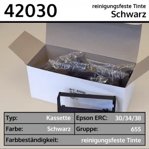 Farbbänder Epson ERC 30/34/38 | Schwarz, reinigungsfest