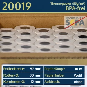 50 EC-Rollen 57 30 12 blanko | BPA-frei