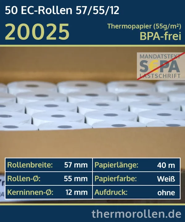 EC-Rollen 57 / 55 / 12 (40m) - blanko – Bild 3