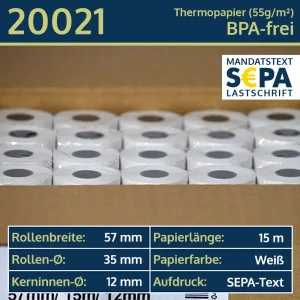 50 EC-Rollen 57 35 12 mit SEPA-Text | BPA-frei