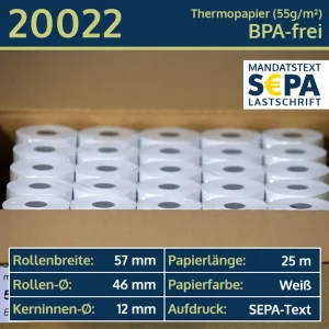 50 EC-Rollen 57 46 12 mit SEPA-Text | BPA-frei