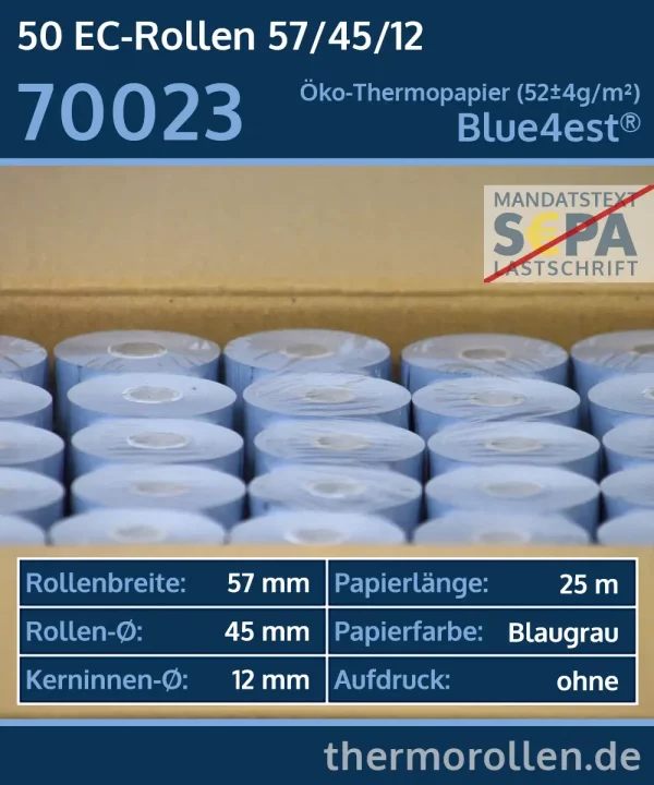 50 EC-Rollen 57 45 12 blanko | Blue4est Ökorollen