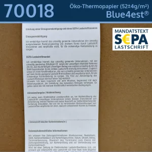Öko-EC-Rollen 57 39 12 - SEPA-Text