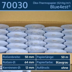 50 Thermorollen 58 64 12 blanko | Blue4est Öko-Thermorollen
