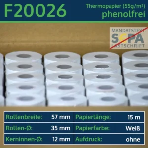 50 EC-Rollen 57 35 12 blanko | phenolfrei