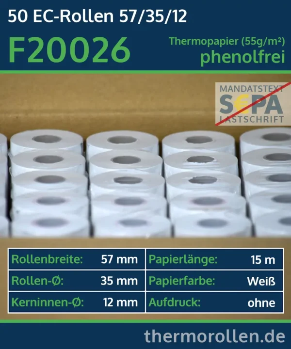 50 EC-Rollen 57 35 12 blanko | phenolfrei
