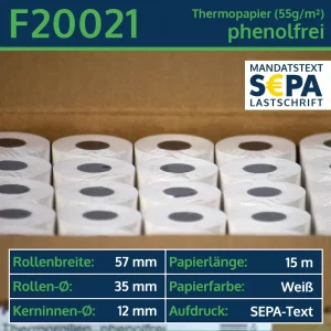 50 EC-Rollen 57 35 12 mit SEPA-Text | phenolfrei