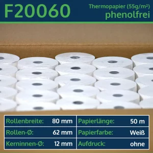 50 Thermorollen 80 62 12 blanko | phenolfrei