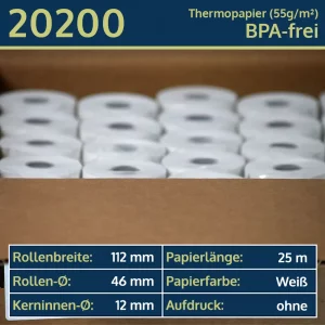 50 Thermorollen 112 46 12 blanko | BPA-frei