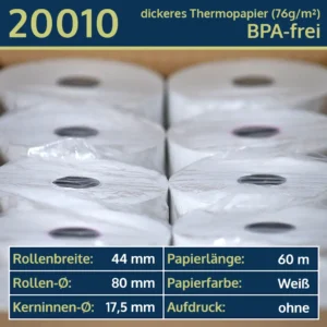50 Thermorollen 44 80 17,5 blanko | BPA-frei