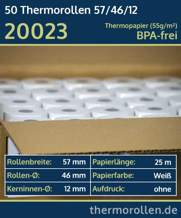 50 Thermorollen 57 46 12 blanko | BPA-frei