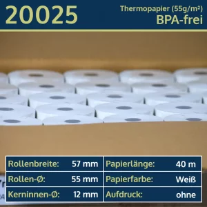 50 Thermorollen 57 55 12 blanko | BPA-frei