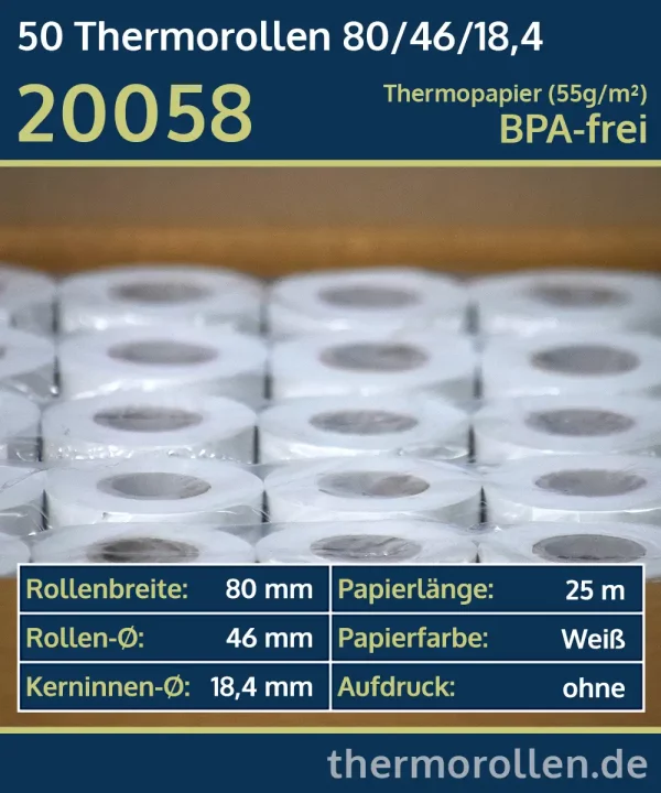 50 Thermorollen 80 46 18,4 blanko | BPA-frei