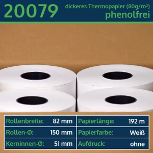 8 PLUS-Thermorollen 82 150 51 blanko | phenolfrei