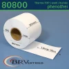 Linerless-Thermoetiketten 80mm x 80m | weiß | blanko | permanent | Thermo-TOP