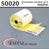 Doppellagige Bonrollen 76 65 13,3 weiß/gelb aus Normalpapier | holzfrei