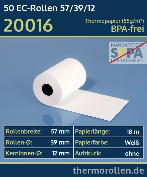 EC-Thermorollen 57 39 12 blanko | BPA-frei