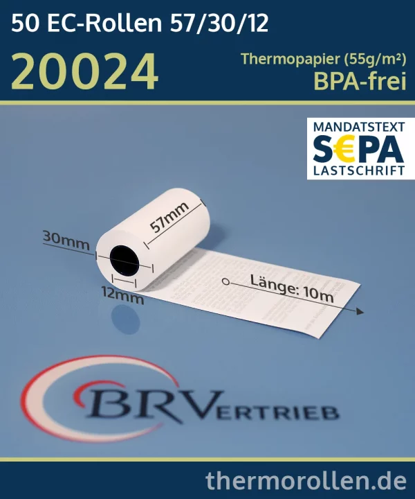 EC-Rollen 57 30 12 mit SEPA-Text | BPA-frei