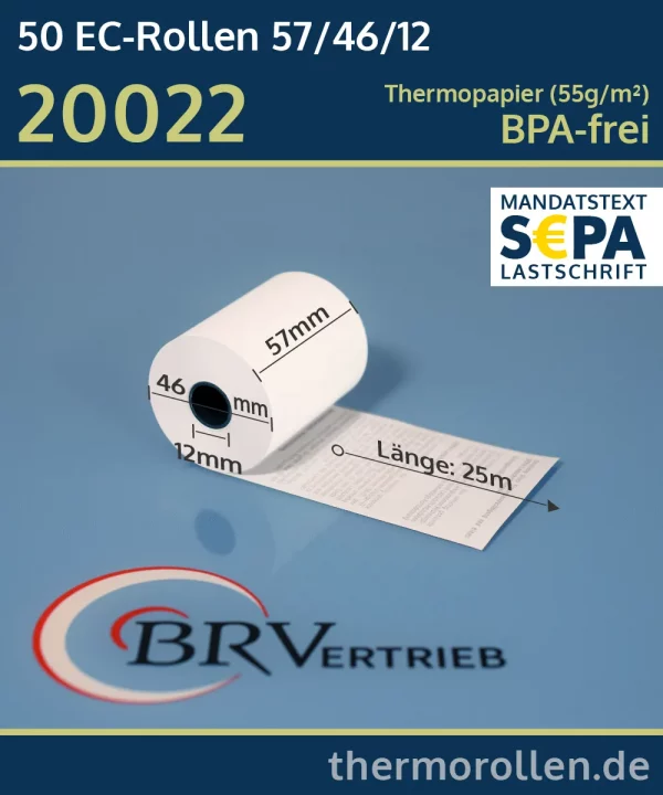 EC-Rollen 57 46 12 mit SEPA-Text | BPA-frei