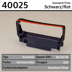 Farbband Epson ERC 30/34/38, Gruppe 655 | Schwarz/Rot