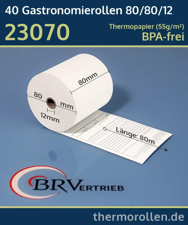 Bewirtungsbeleg-Rollen 80 80 12 | BPA-frei