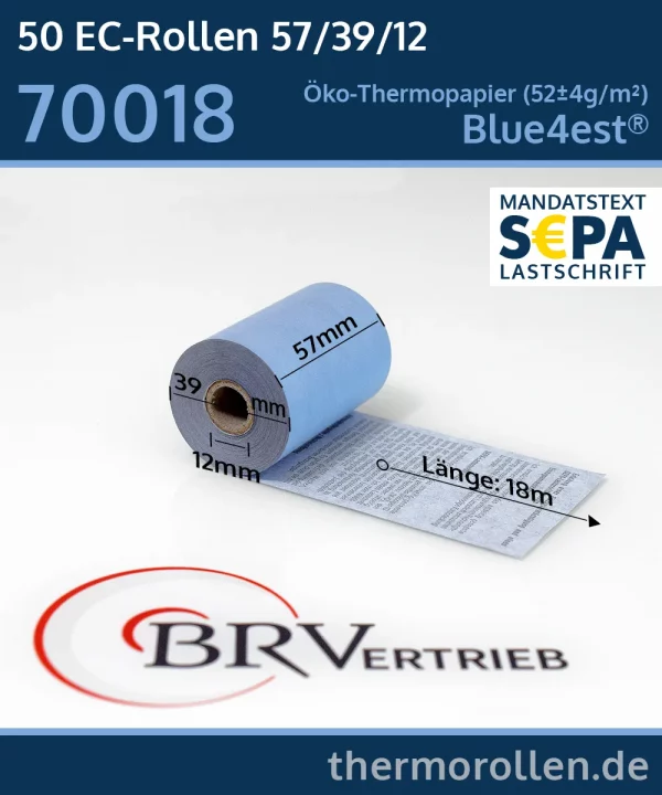 EC-Rollen 57 39 12 mit SEPA-Text | Blue4est Ökorollen