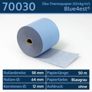 Thermo-Bonrollen 58 64 12 blanko | Blue4est Öko-Thermorollen