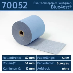 Thermo-Bonrollen 62 64 12 blanko | Blue4est Öko-Thermorollen