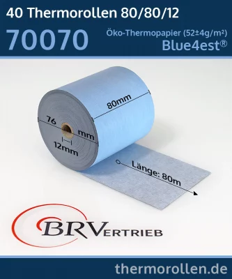 Thermorollen 80 80 12 blanko | Blue4est Öko-Thermorollen