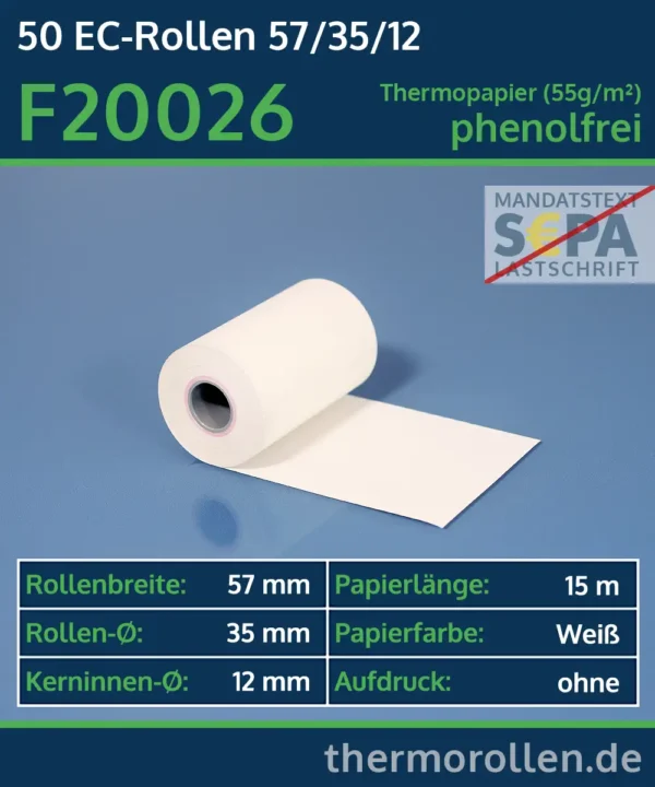 EC-Thermorollen 57 35 12 blanko | phenolfrei
