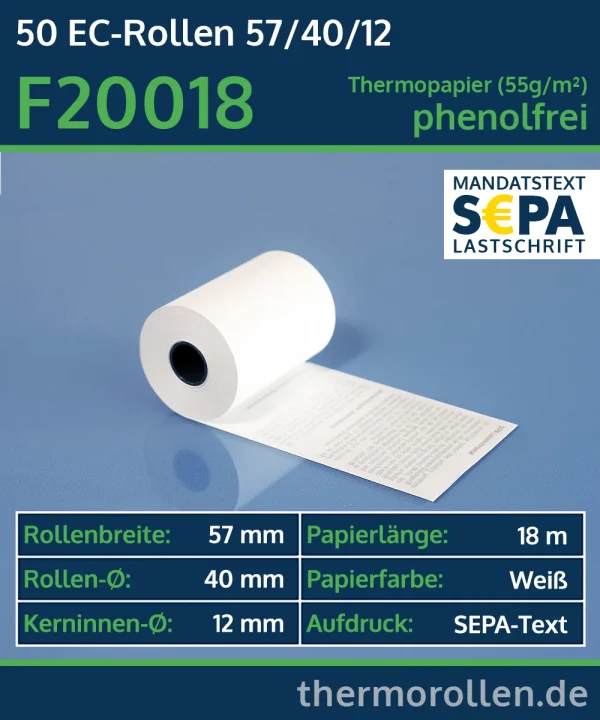 EC-Thermorollen 57 40 12 mit SEPA-Text | phenolfrei