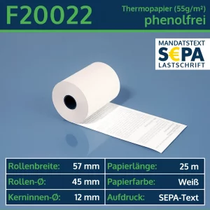 EC-Thermorollen 57 45 12 mit SEPA-Text | phenolfrei