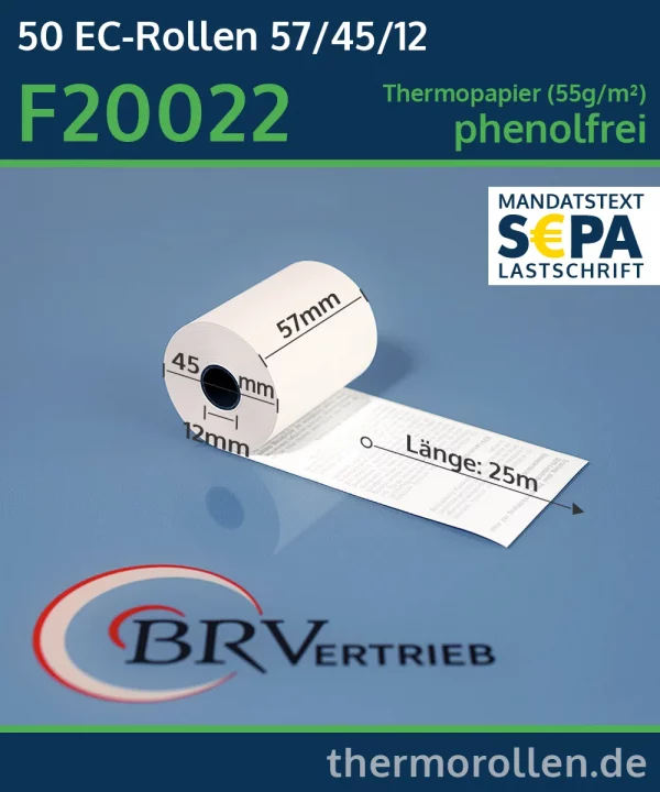 EC-Rollen 57 45 12 mit SEPA-Text | phenolfrei