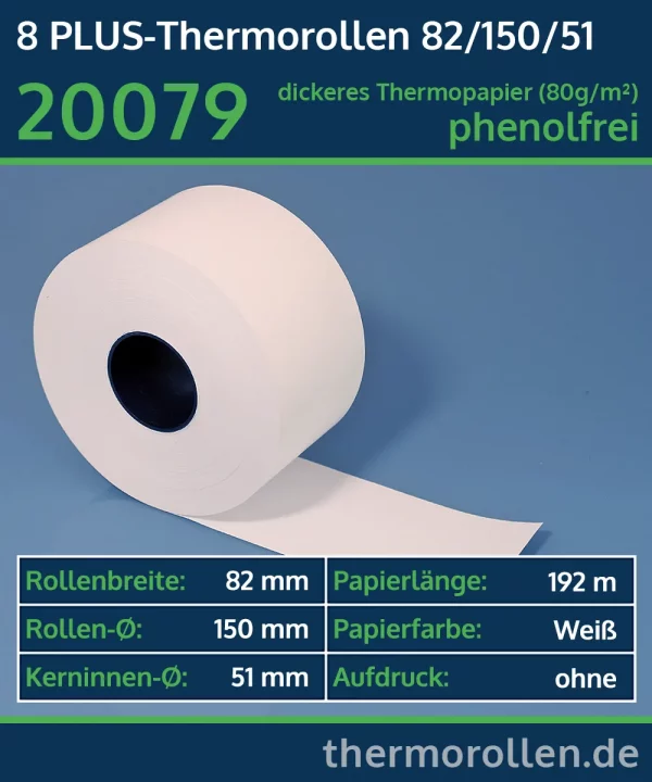 Dicke Thermorollen 82 150 51 blanko | phenolfrei
