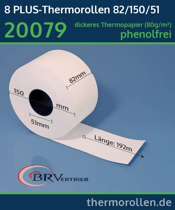 PLUS-Thermorollen 82 150 51 blanko | phenolfrei