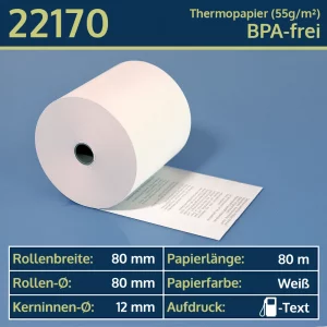 Thermo-Tankstellenrollen 80 80 12 | BPA-frei