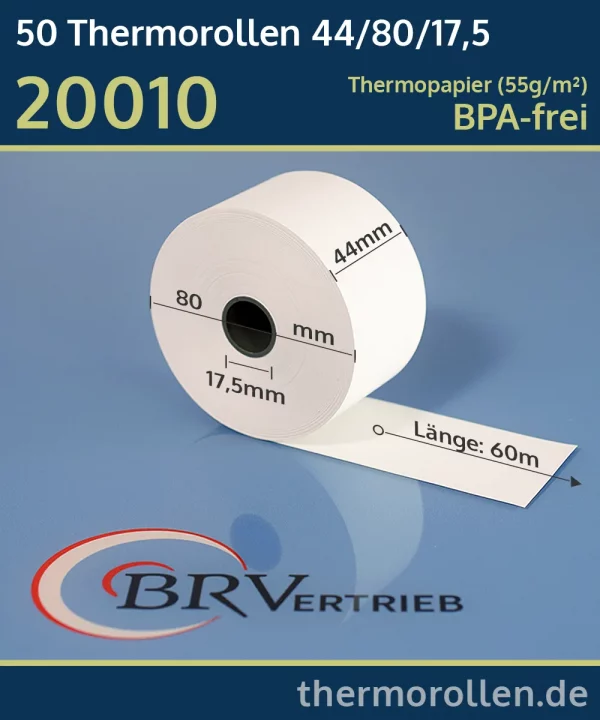Thermorollen 44 80 17,5 blanko | BPA-frei