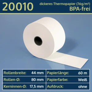 Thermo-Bonrollen 44 80 17,5 blanko | BPA-frei