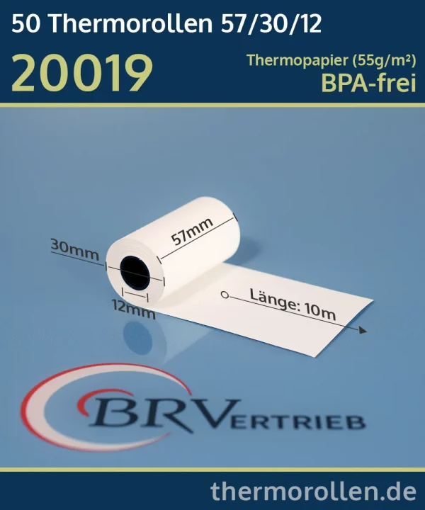 Thermorollen 57 30 12 blanko | BPA-frei