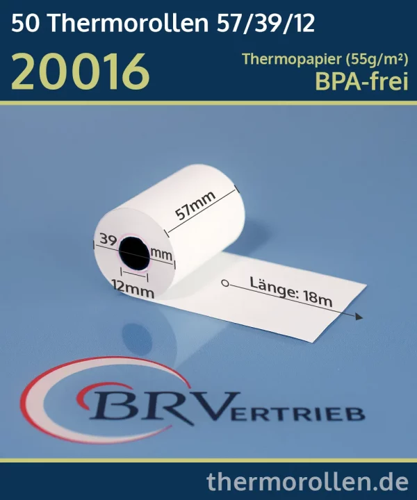 Thermorollen 57 39 12 blanko | BPA-frei
