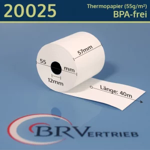 Thermorollen 57 55 12 blanko | BPA-frei
