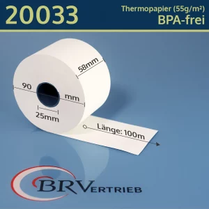 Thermorollen 58 90 25 blanko | BPA-frei