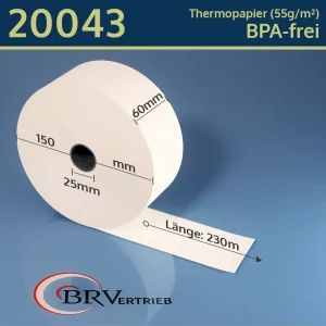 Thermorollen 60 150 25 blanko | BPA-frei