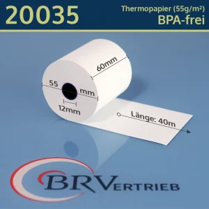 Thermorollen 60 55 12 blanko | BPA-frei