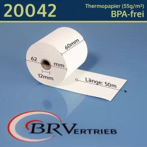 Thermorollen 60 62 12 blanko | BPA-frei