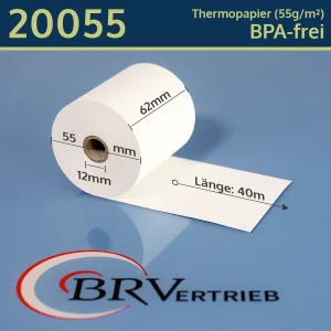 Thermorollen 62 55 12 blanko | BPA-frei