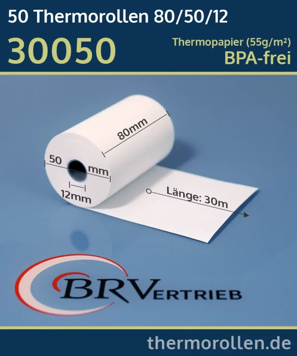 Thermorollen 80 50 12 blanko | BPA-frei